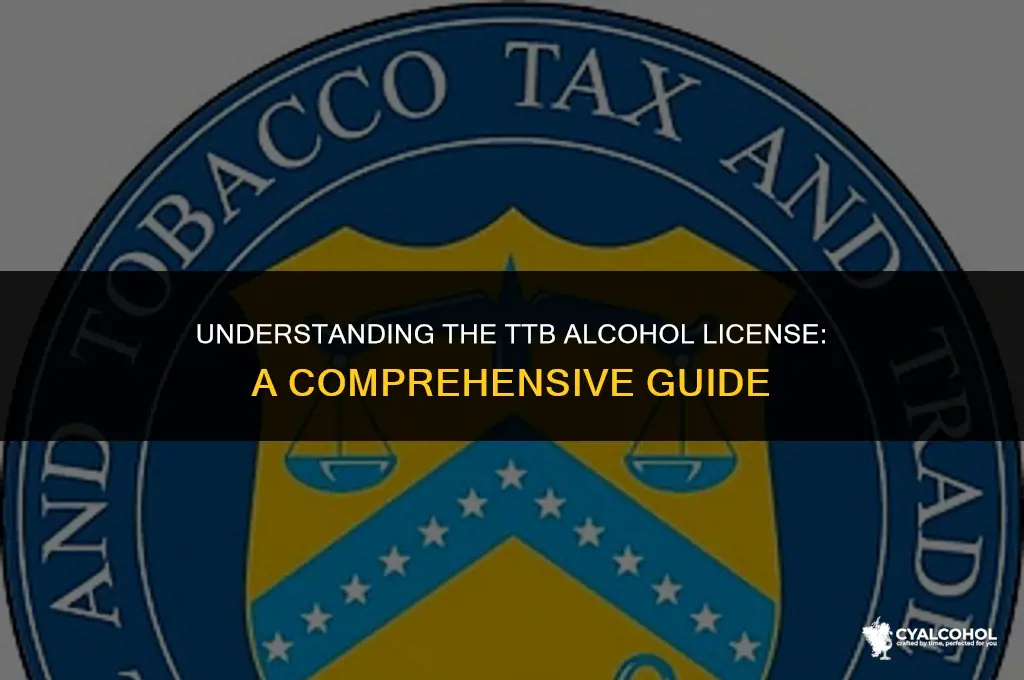 what is the ttb alcohol license