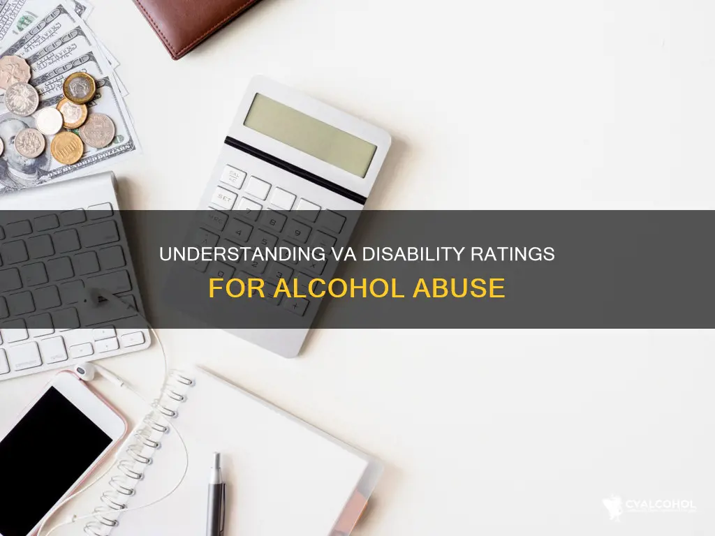 what is the va disability rating for alcohol abuse