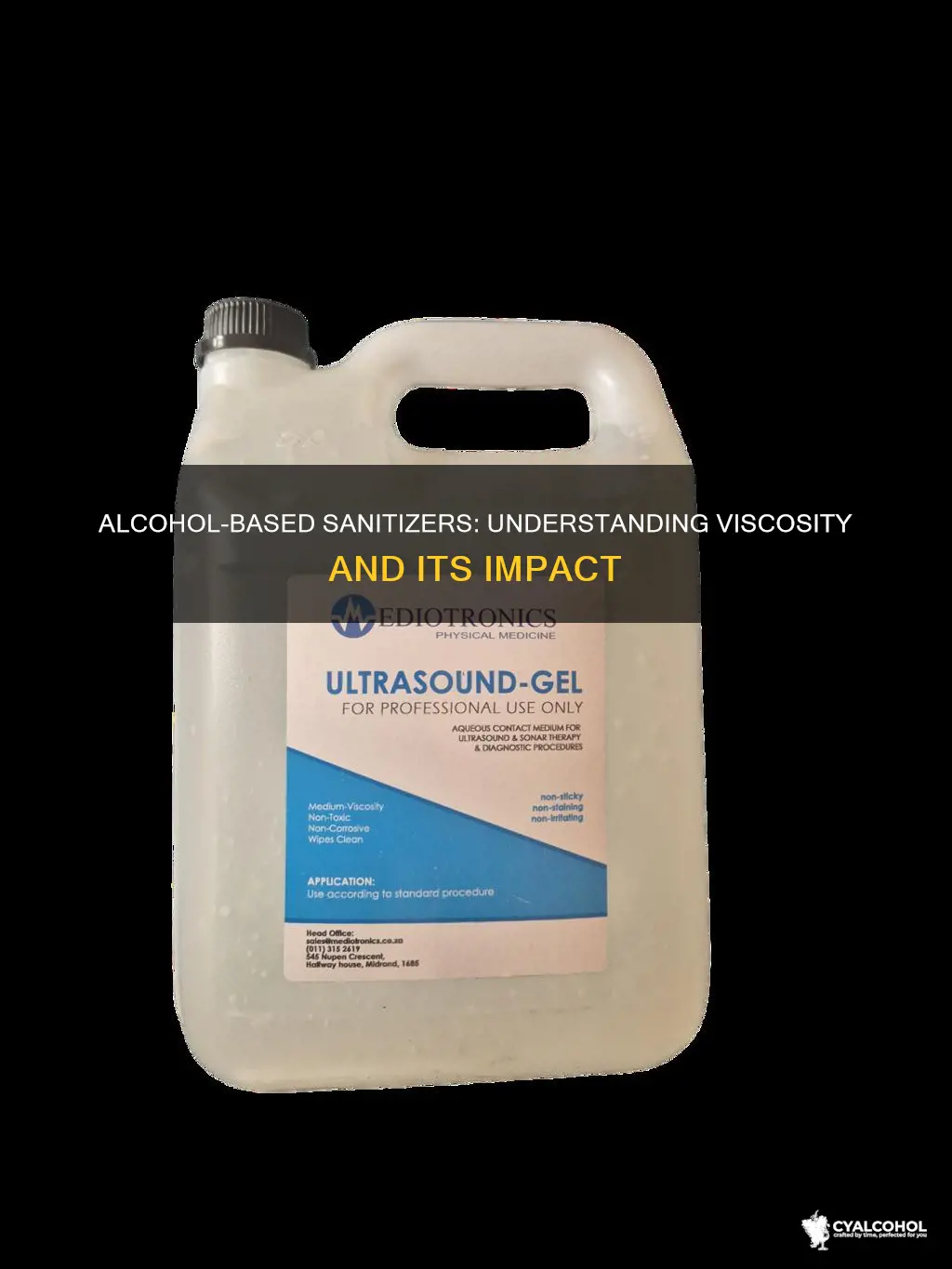 what is the viscosity of 60 alcohol based hand sanitizer