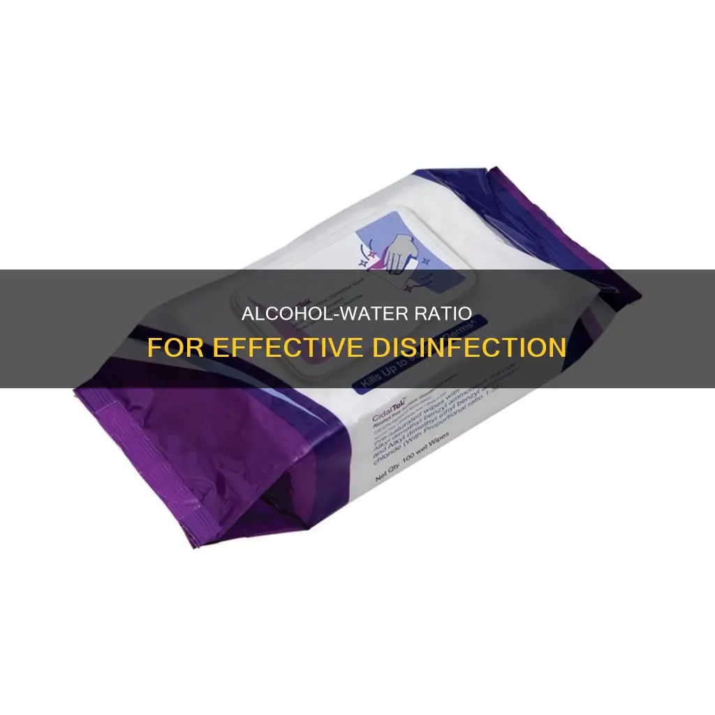 what is the water to alcohol ratio for disinfecting