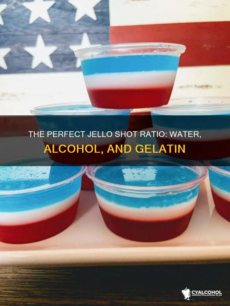 what is the water to alcohol ratio for jello shots