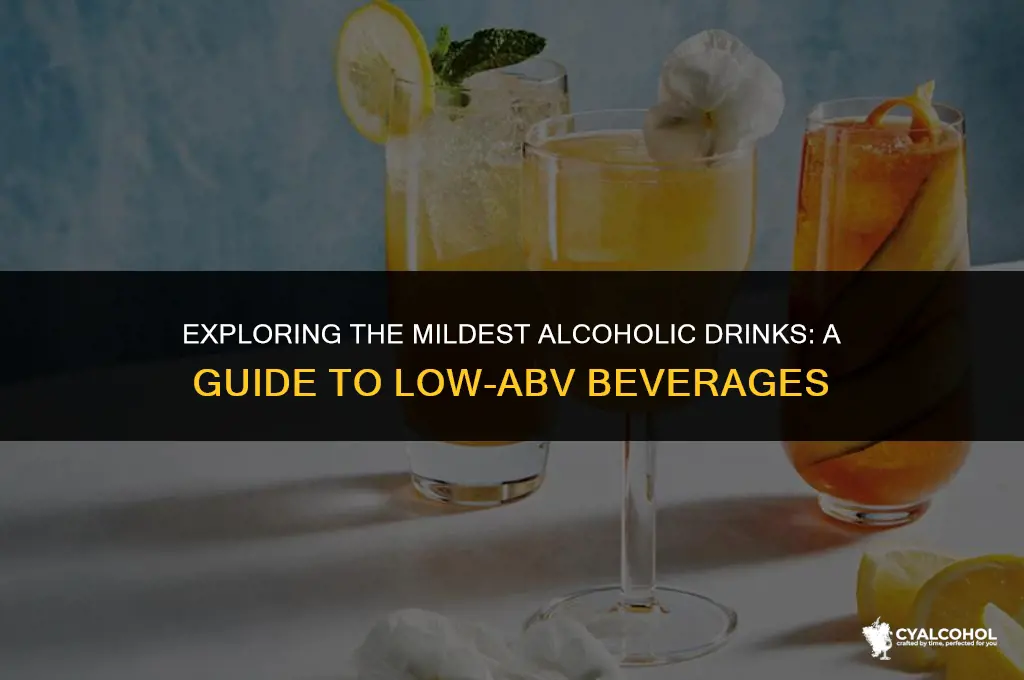 what is the weakest alcoholic beverage