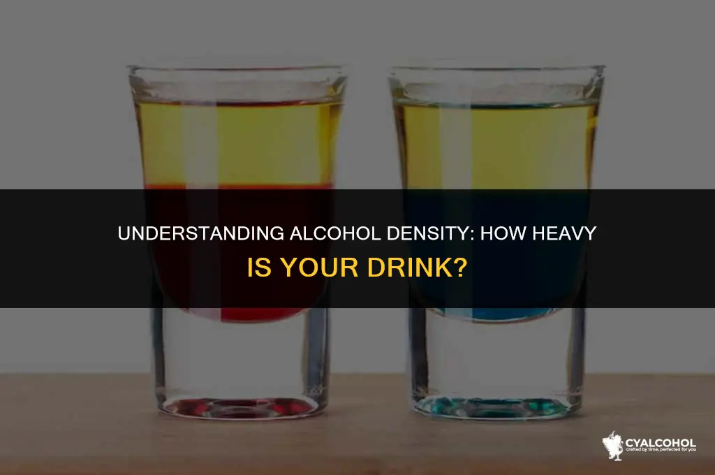 what is the weight of alcohol