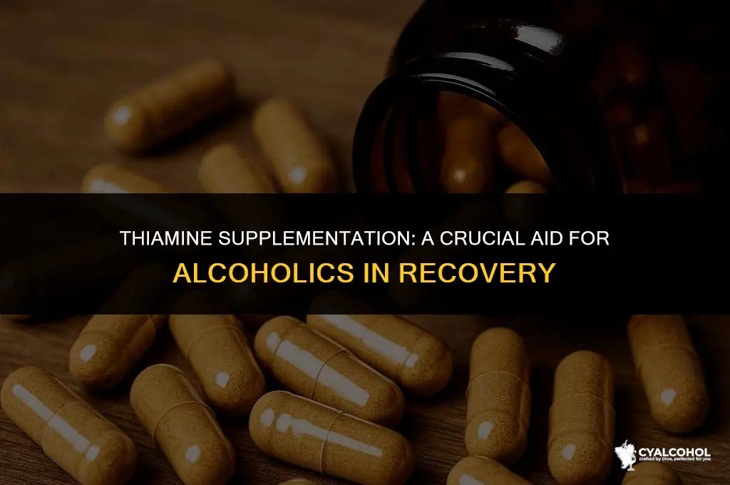 what is thiamine given to alcoholics