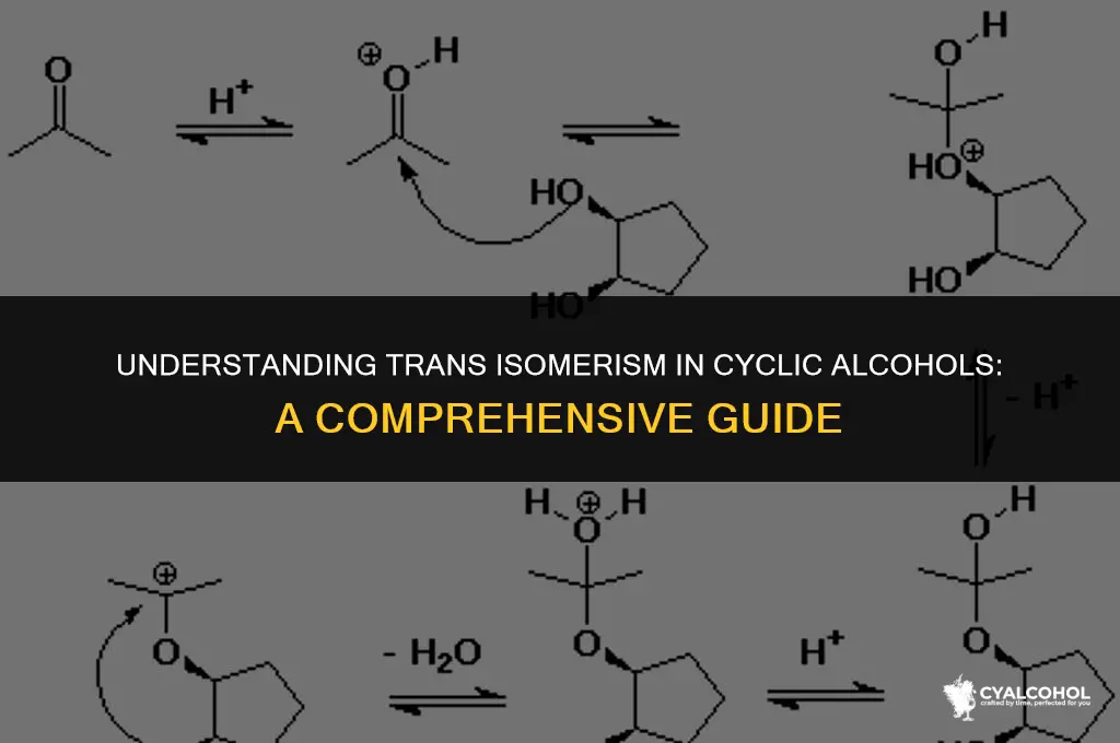 what is trans in cyclic alcohols