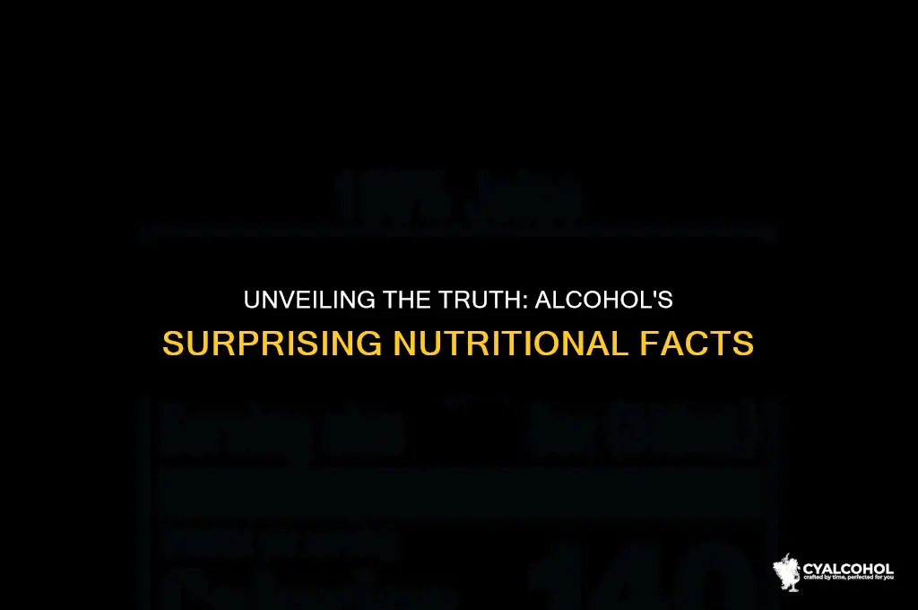 what is true about alcohol nutrition