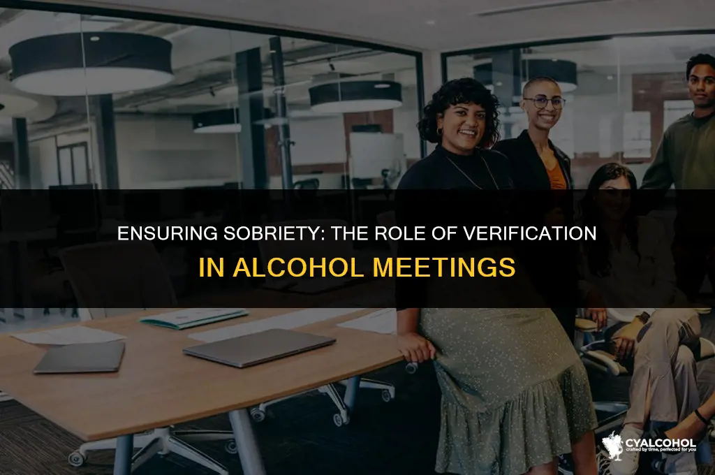 what is verification for alcohol meeting
