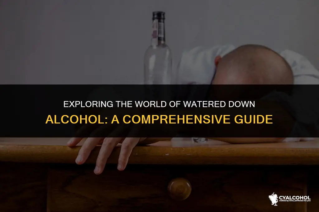 what is watered down alcohol called