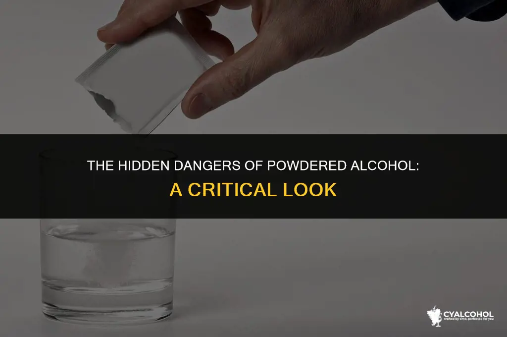 what is wrong with powdered alcohol