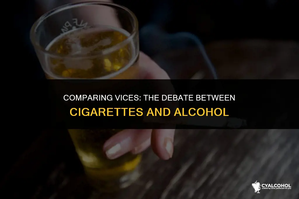 what is wrose cigarettes or alcohol