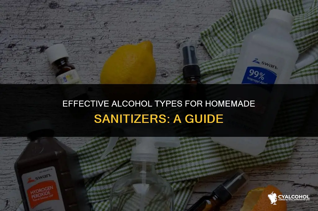 what kind of alcohol for sanitizer