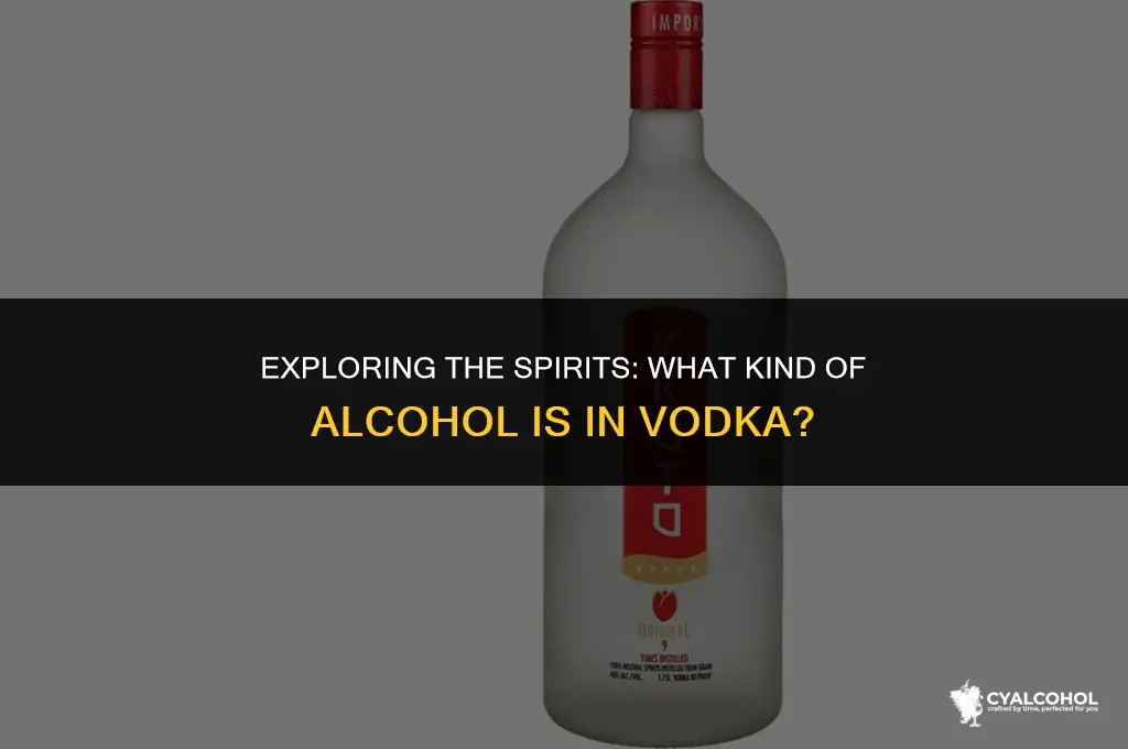 what kind of alcohol in vodka