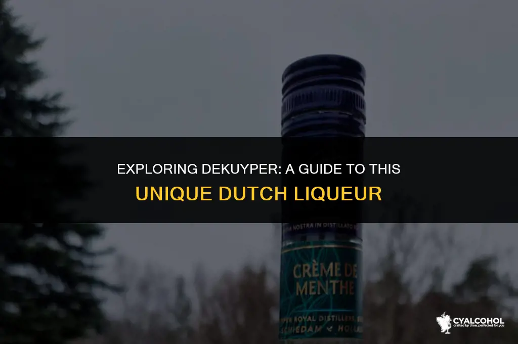what kind of alcohol is dekuyper