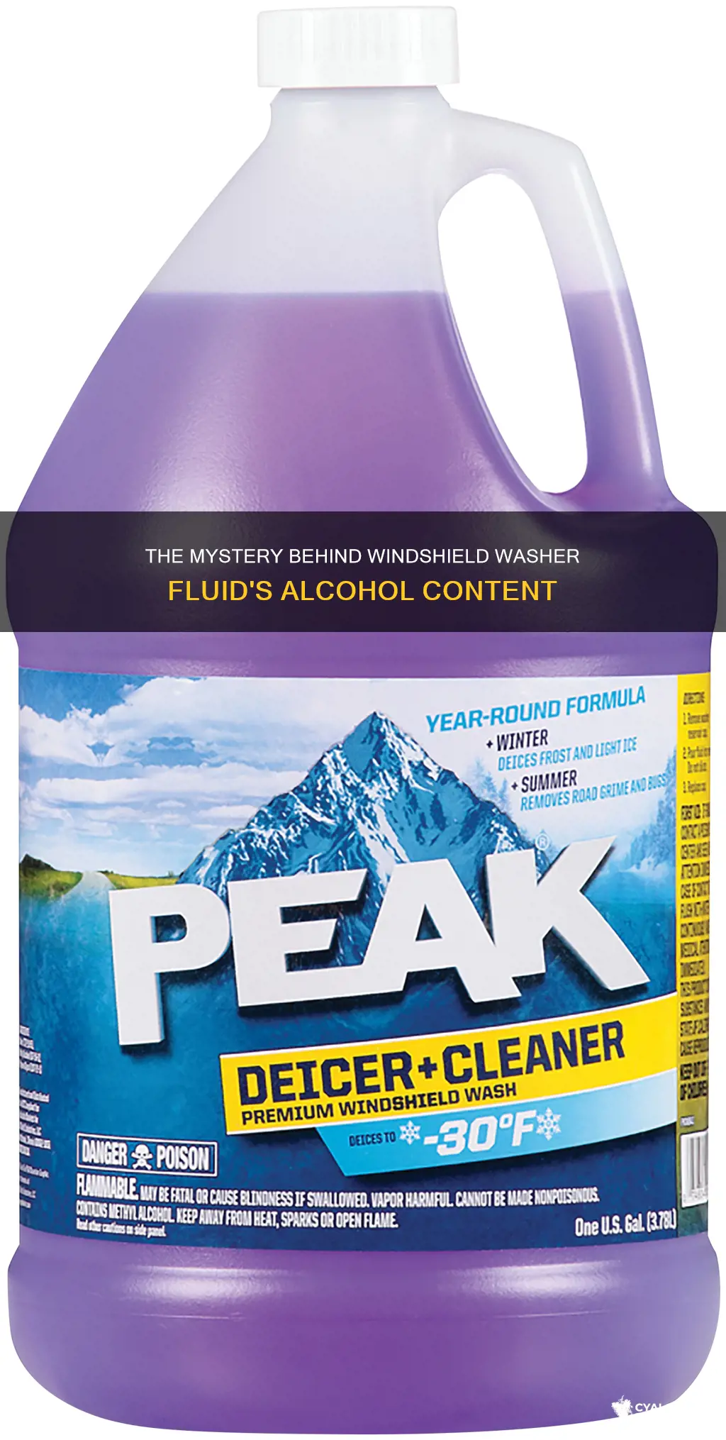 what kind of alcohol is in windshield washer fluid