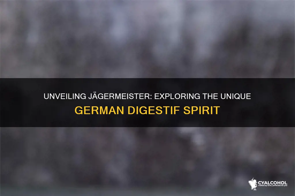 what kind of alcohol is jägermeister