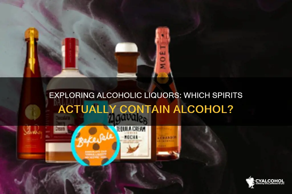 what liquor has alcohol in it