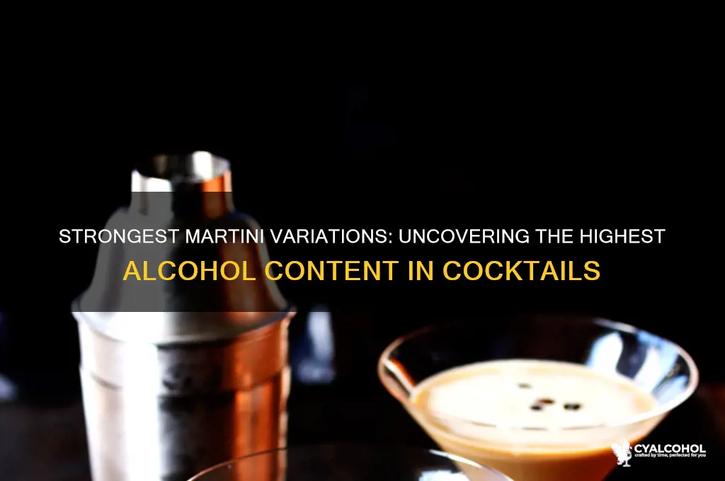 what martini has the most alcohol