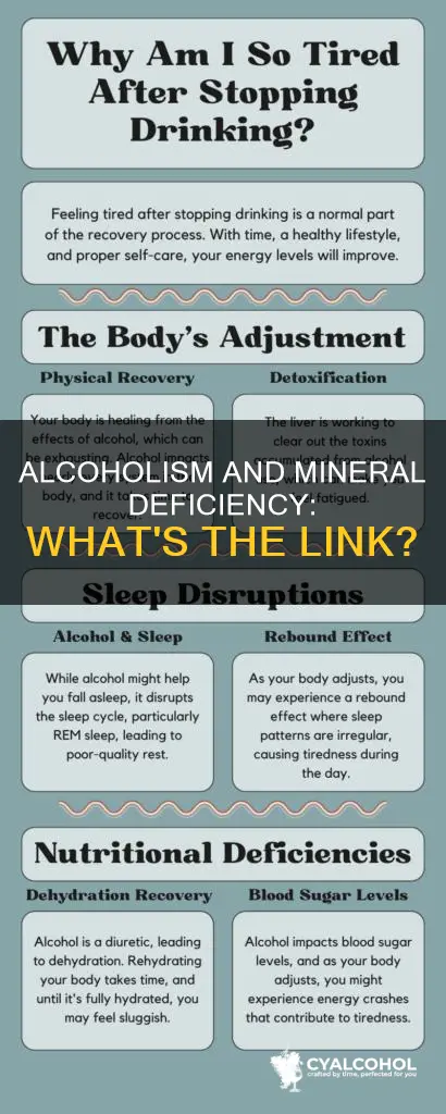 what mineral would an alcoholic be most likely deficient from