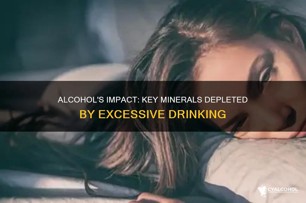 what minerals are depleted by alcohol