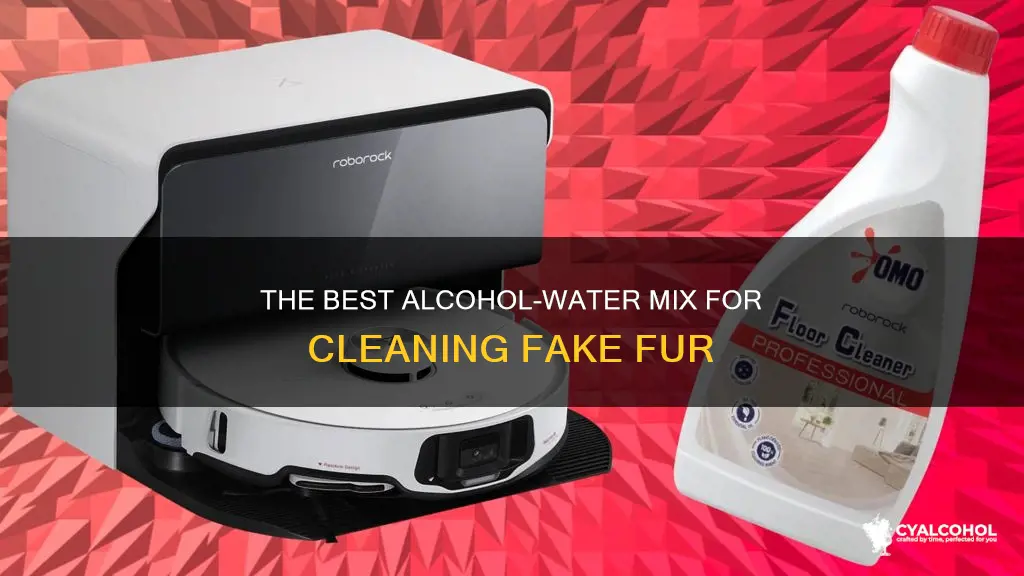 what mixture of alcohol to water for cleaning fale fur