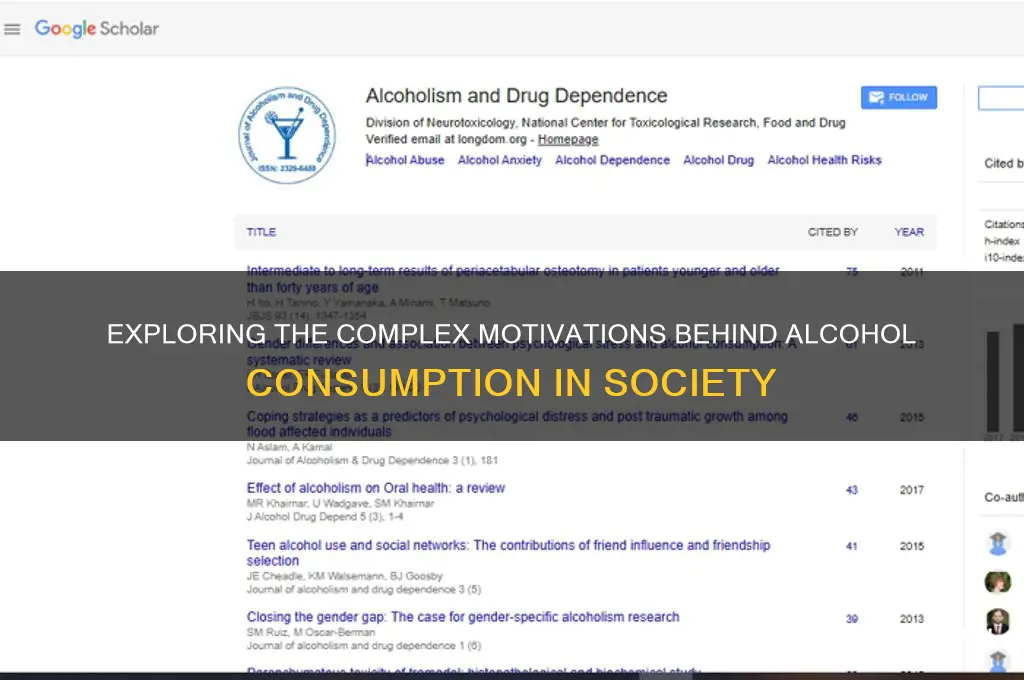 what motivates people to consume alcohol