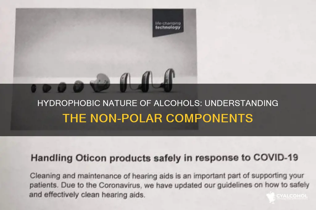what parts of alcohols are hydrophobic