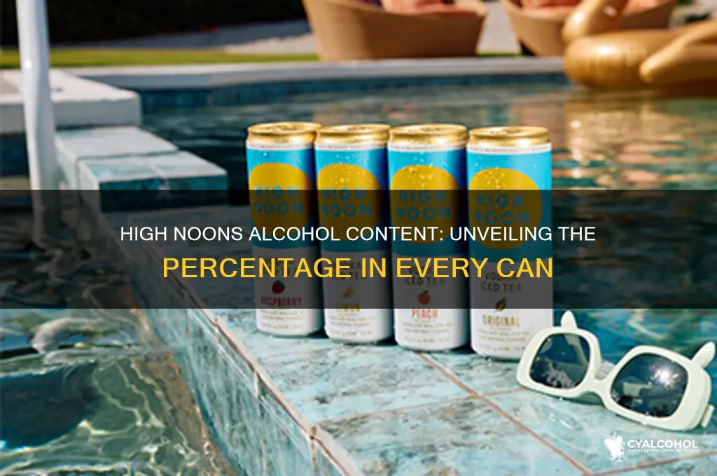 what percent alcohol are high noons