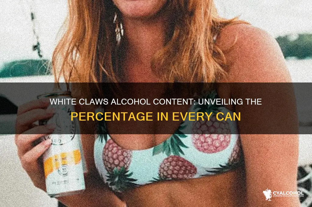 what percent alcohol are white claws