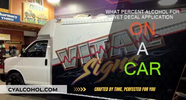 Alcohol Percentage for Car Decal Application