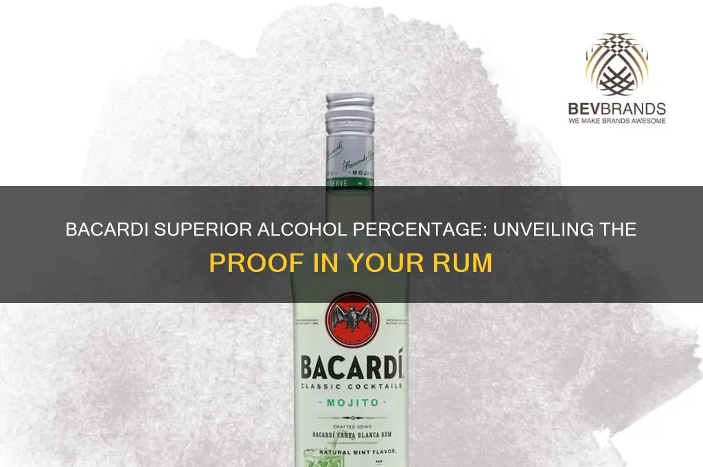 what percent alcohol is bacardi superior