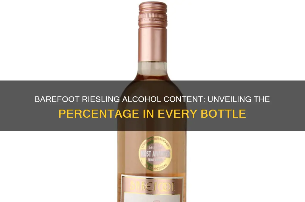 what percent alcohol is barefoot riesling