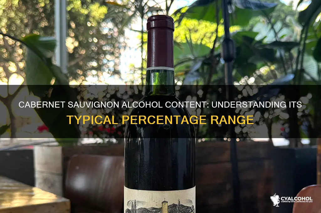 what percent alcohol is cabernet sauvignon