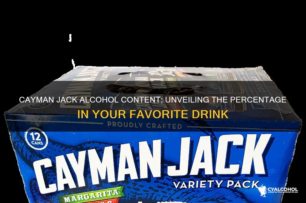 what percent alcohol is cayman jack