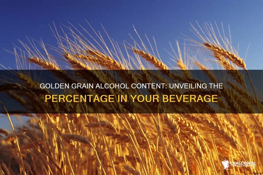 what percent alcohol is golden grain