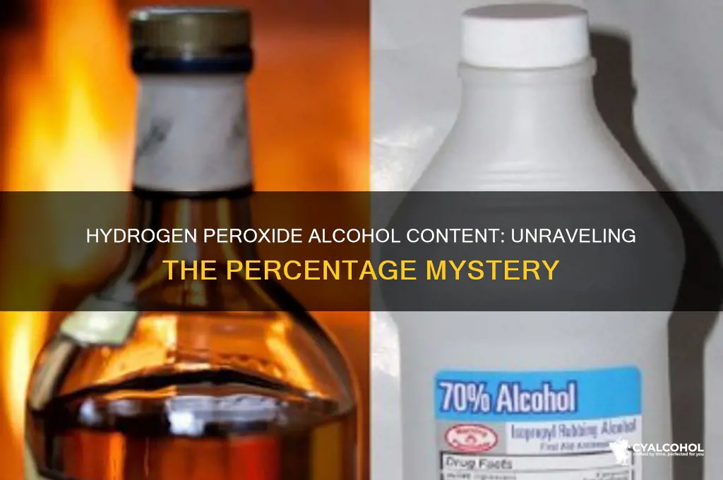 what percent alcohol is hydrogen peroxide