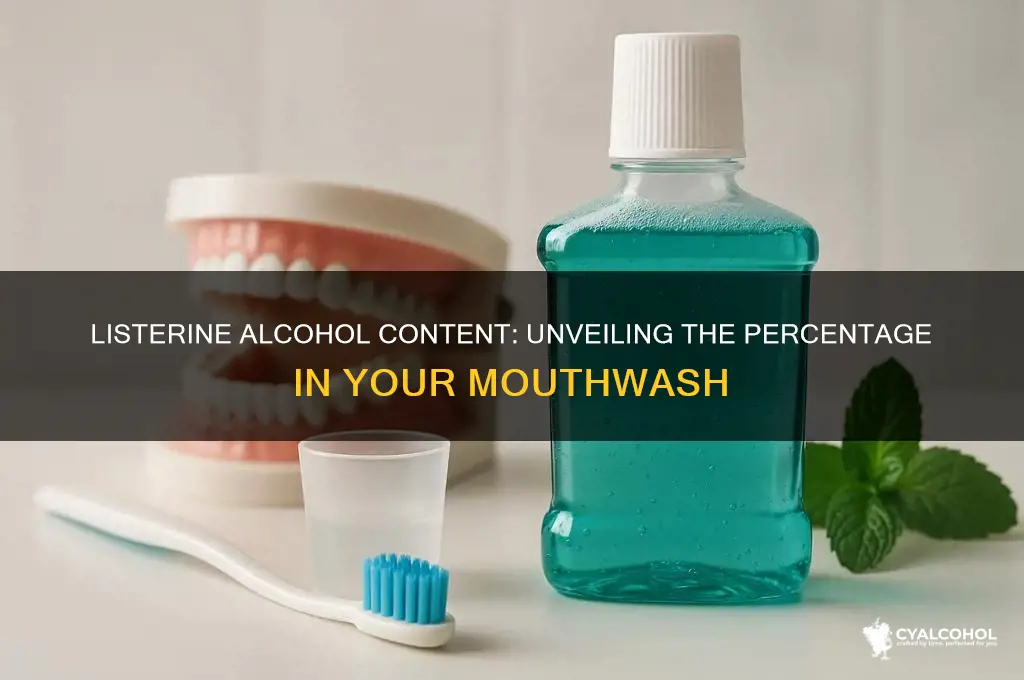 what percent alcohol is in listerine
