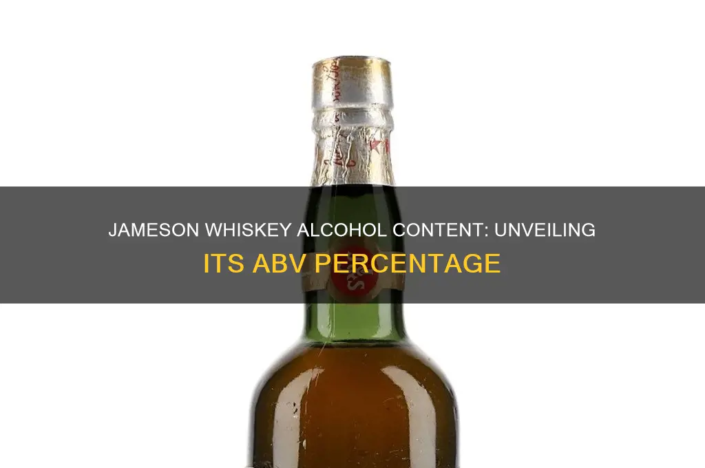 what percent alcohol is jameson whiskey