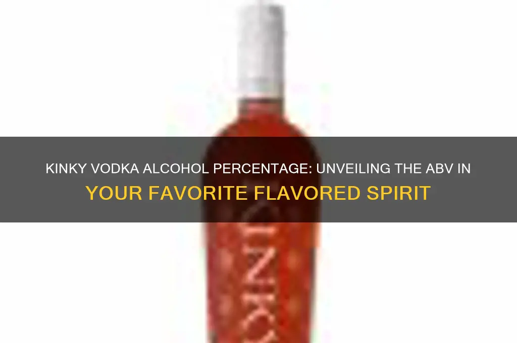 what percent alcohol is kinky vodka