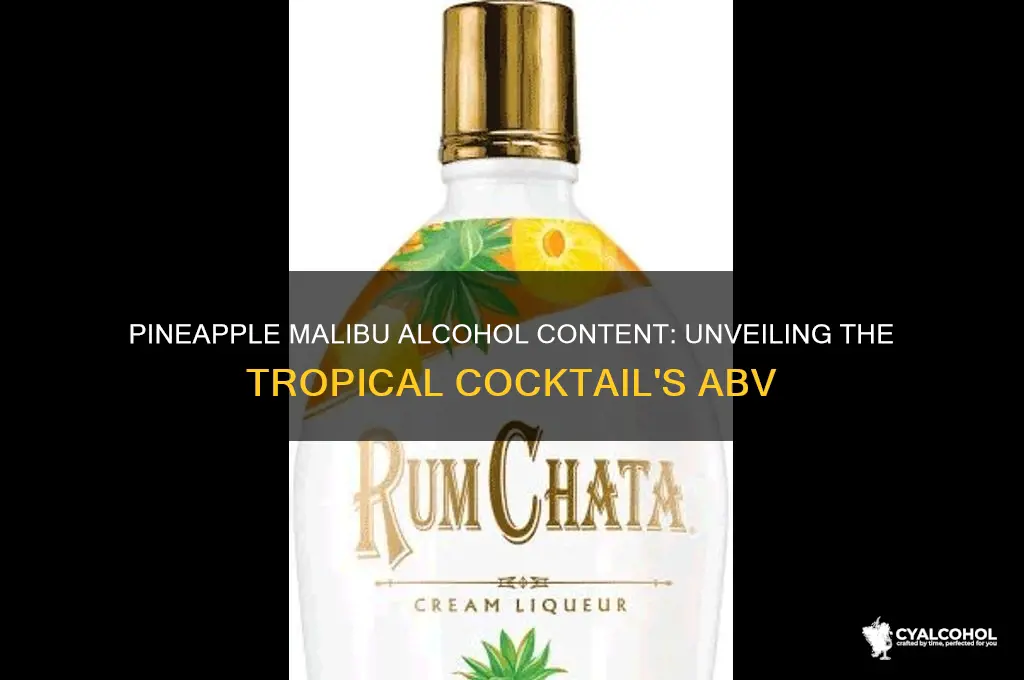 what percent alcohol is pineapple malibu