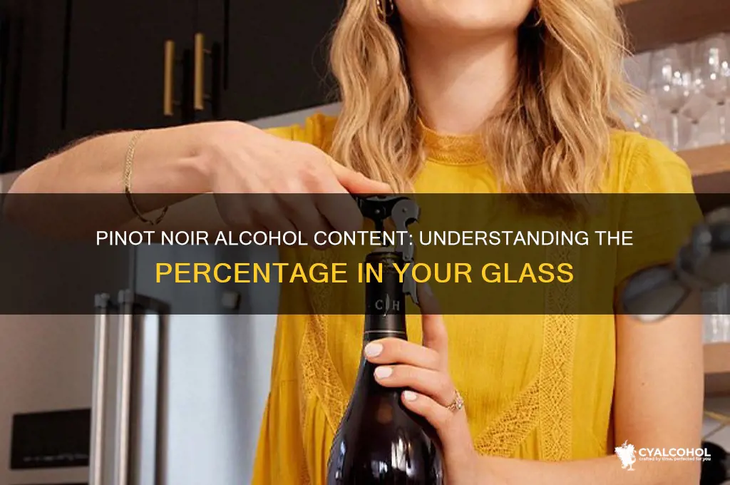 what percent alcohol is pinot noir