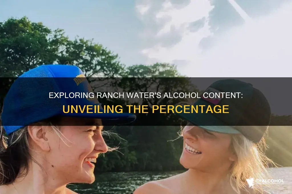 what percent alcohol is ranch water