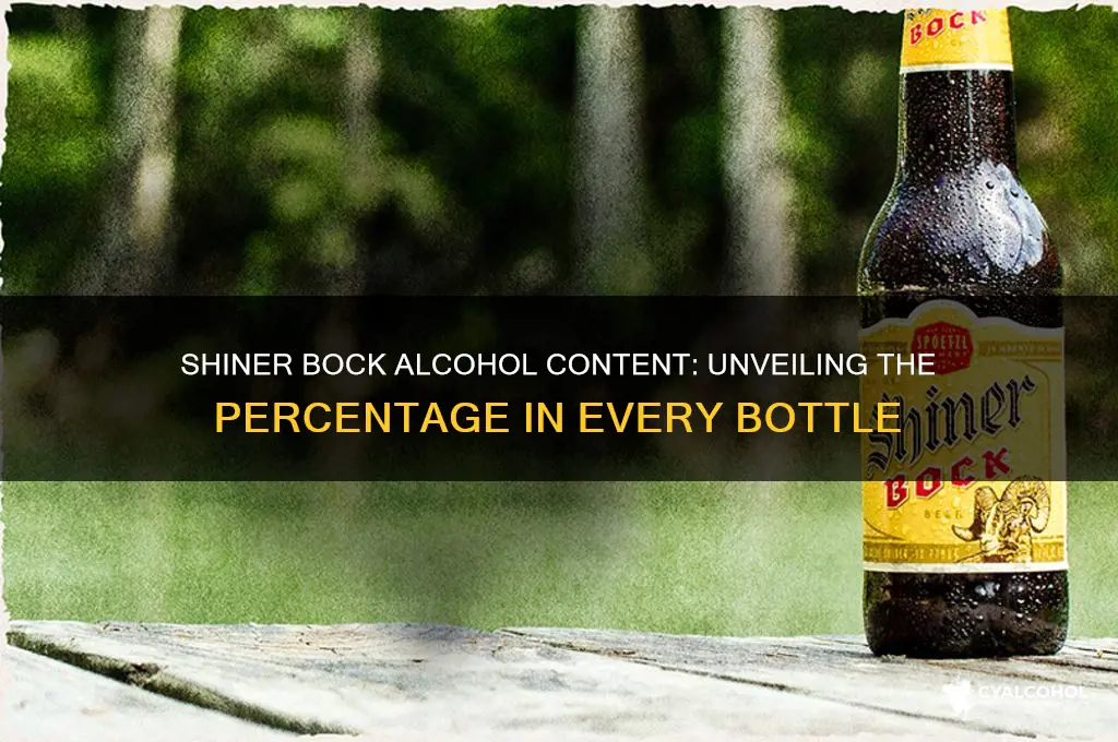 what percent alcohol is shiner bock