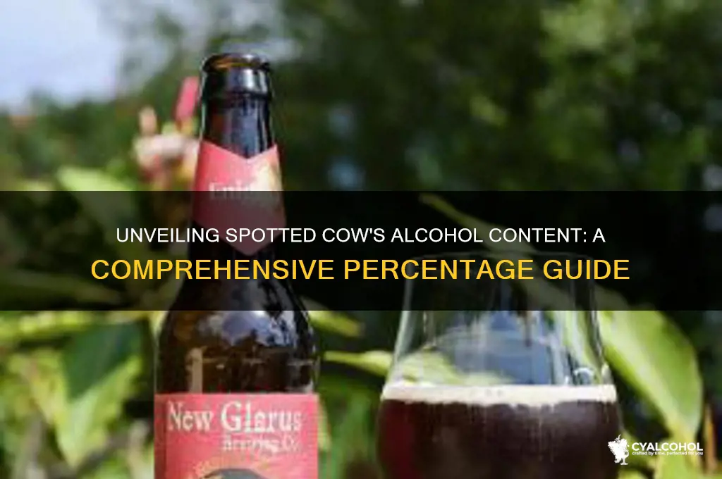 what percent alcohol is spotted cow