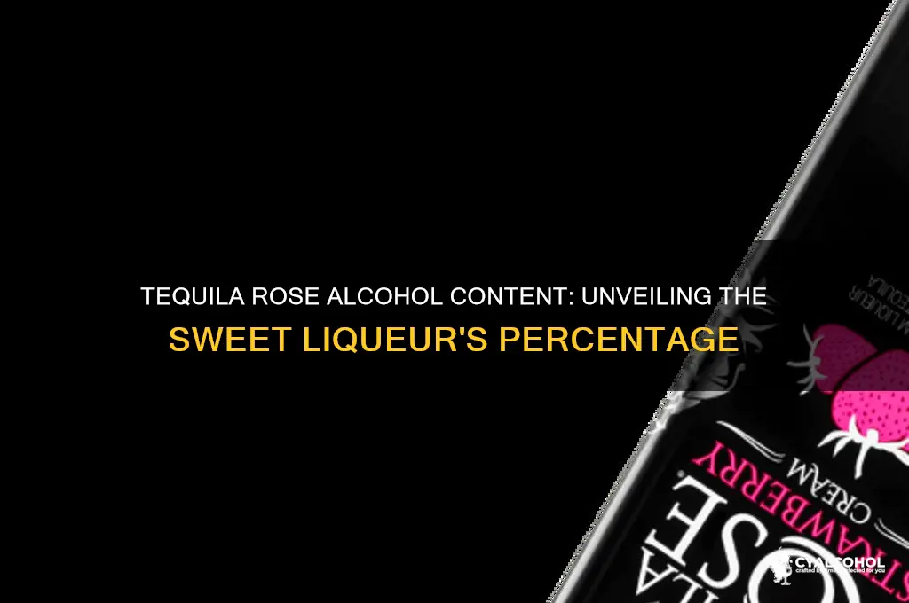 what percent alcohol is tequila rose