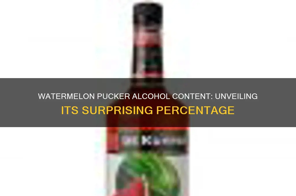 what percent alcohol is watermelon pucker