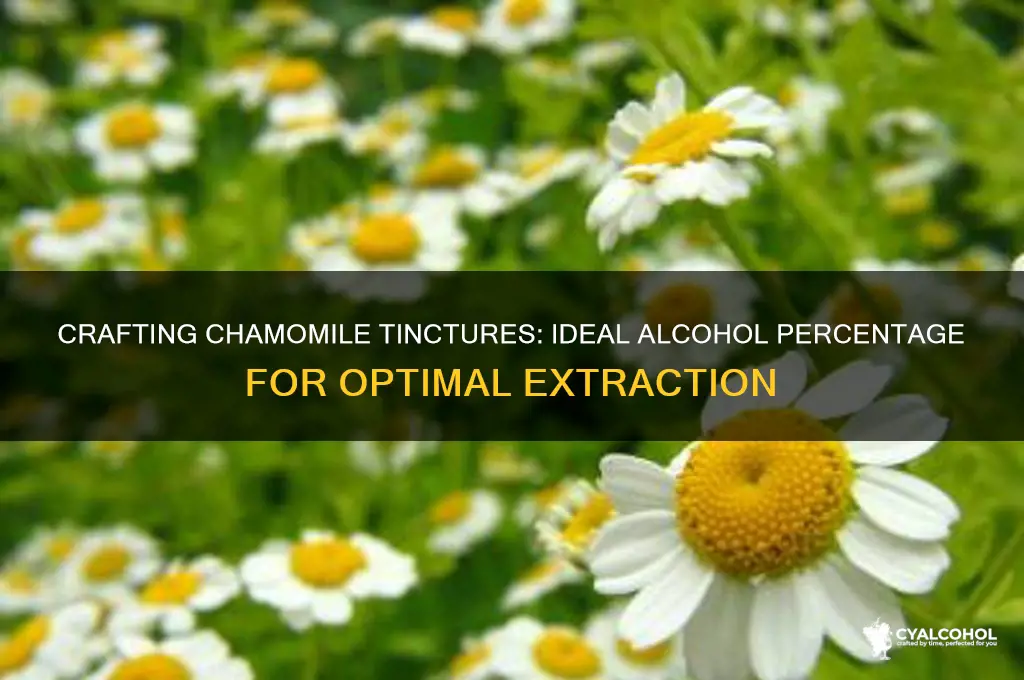 what percent alcohol to tincture chammomile