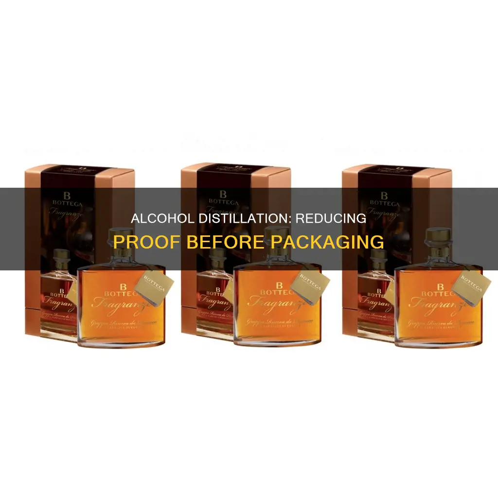 what percent of alcohol are distilations reduced to before packaging