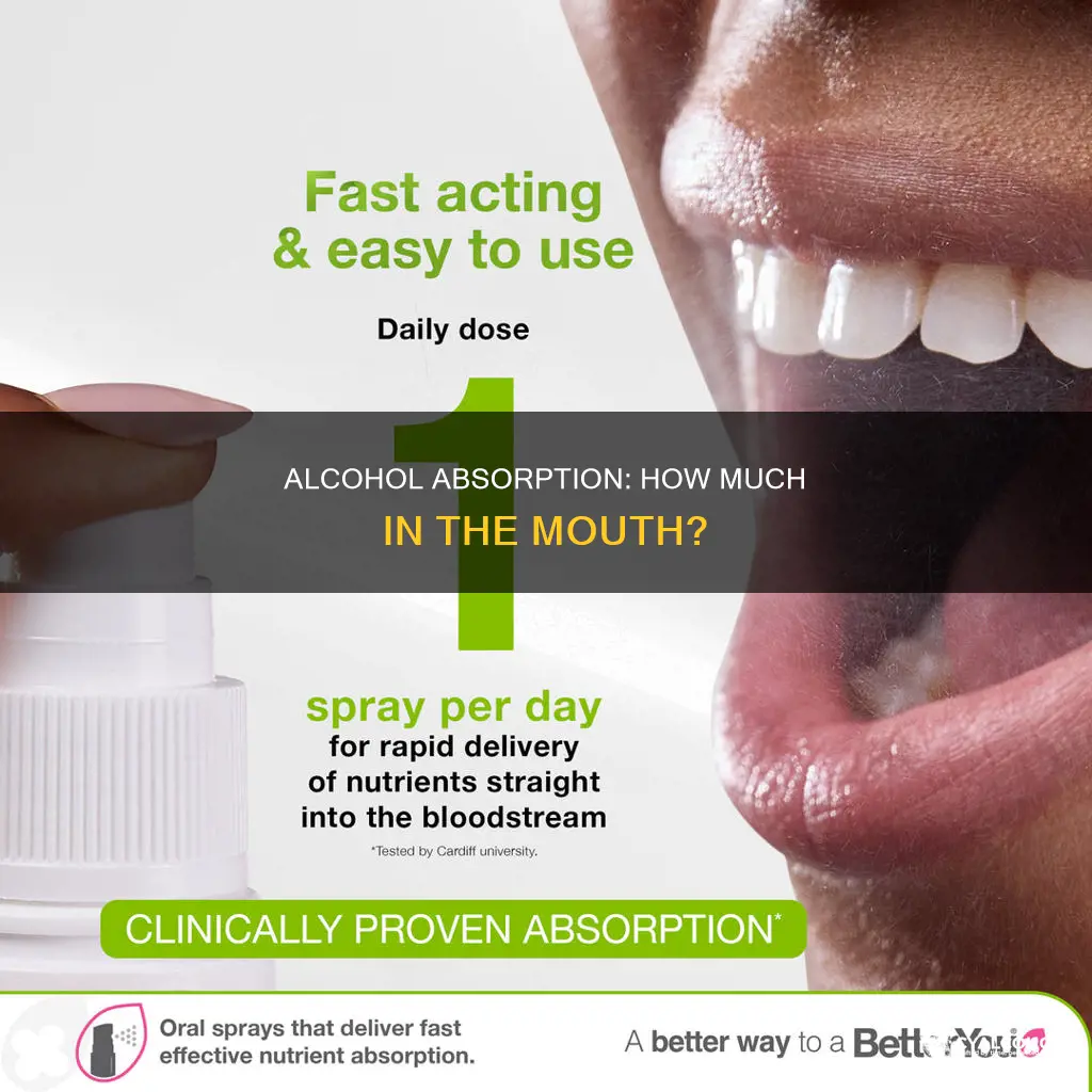 what percent of alcohol is absorbed in the mouth