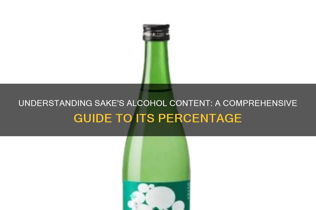 what percent of alcohol is sake