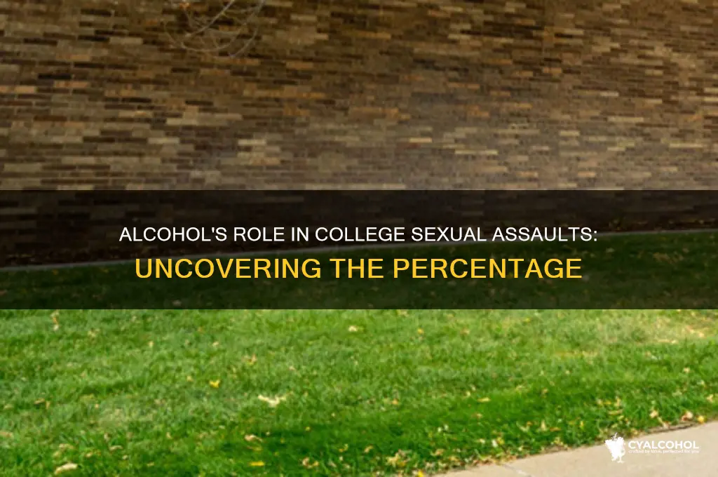 what percent of college sexual assults involve alcohol